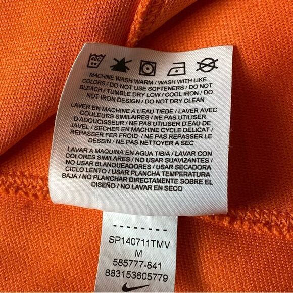 Nike Golf Tour Performance Dri-Fit Orange/Gray 1/2 Zip Pullover Size Medium - Picture 5 of 11